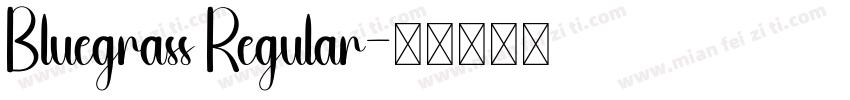 Bluegrass Regular字体转换